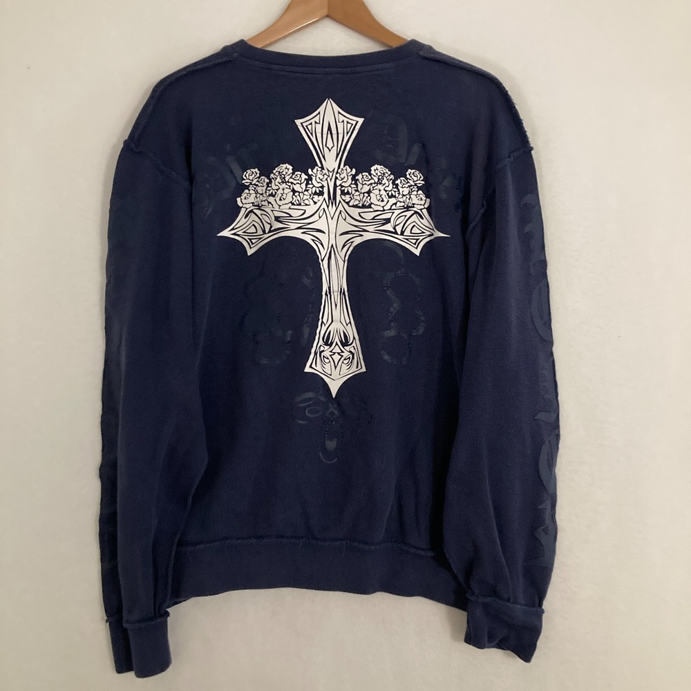 Blac Label Society Sweatshirt Mens 2XL Dirty Dozen Ribbed Cross Pullover